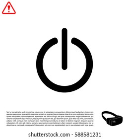 Power on/off icon. Flat design style.