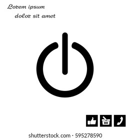 Power on/off icon. Flat design style. vector illustration