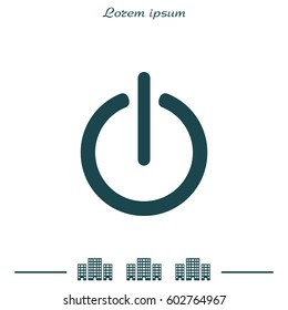 Power on/off icon. Flat design style. vector illustration