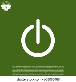 Power on/off icon. Flat design style. vector illustration