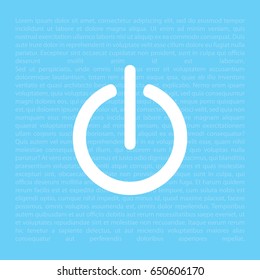 Power on/off icon. Flat design style. vector illustration