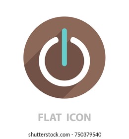 Power on/off icon. Flat design style. vector illustration