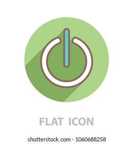 Power on/off line icon. 