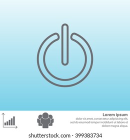 Power on/off line icon.