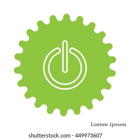 Power on/off line icon. 