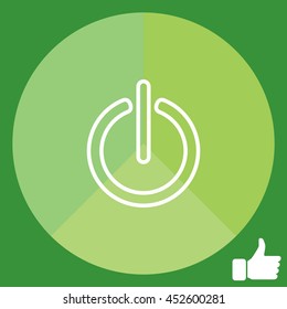 Power on/off line icon. 