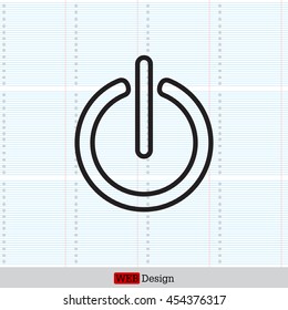 Power on/off line icon. 