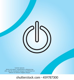Power on/off line icon. 