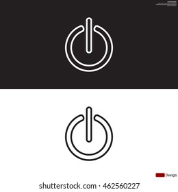 Power on/off line icon. 