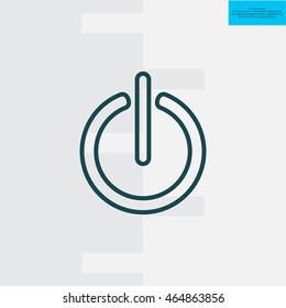 Power on/off line icon. 