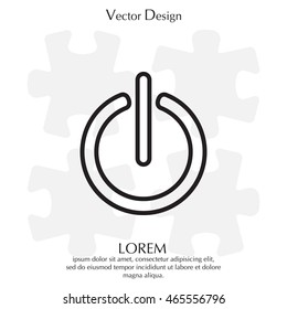 Power on/off line icon. 
