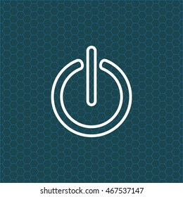 Power on/off line icon. 