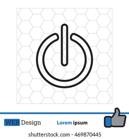 Power on/off line icon. 
