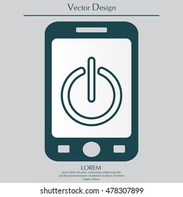 Power on/off line icon. 