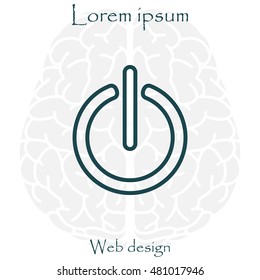 Power on/off line icon. 