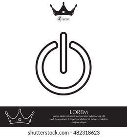 Power on/off line icon. 