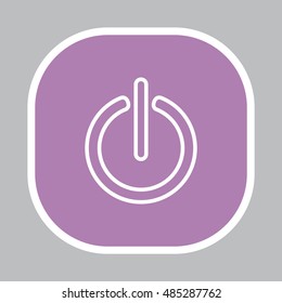 Power on/off line icon. 