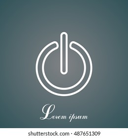 Power on/off line icon. 