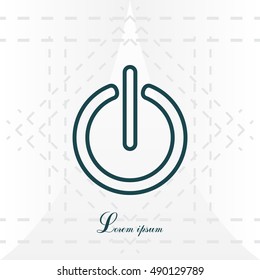 Power on/off line icon. 