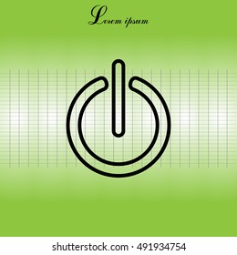 Power on/off line icon. 