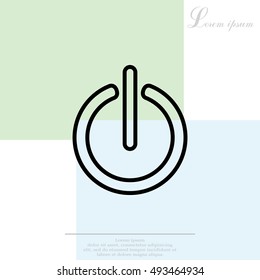 Power on/off line icon. 