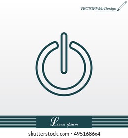 Power on/off line icon. 