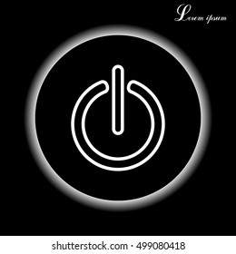 Power on/off line icon. 