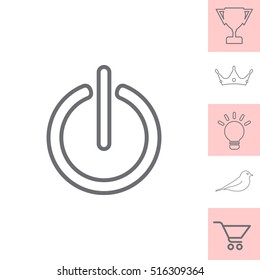 Power on/off line icon. 