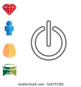Power on/off line icon. 