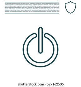 Power on/off line icon. 