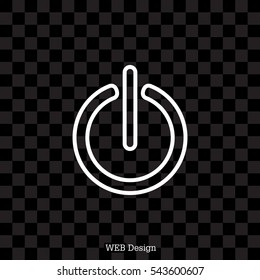 Power on/off line icon. 