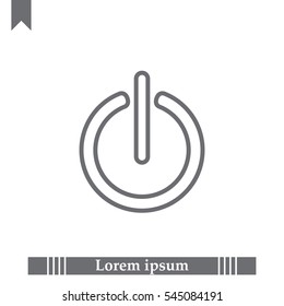 Power on/off line icon. 