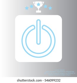 Power on/off line icon. 