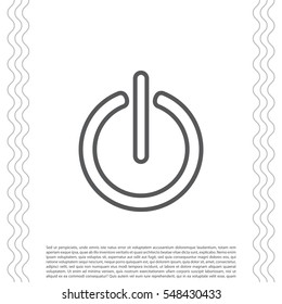Power on/off line icon. 