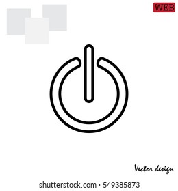 Power on/off line icon. 