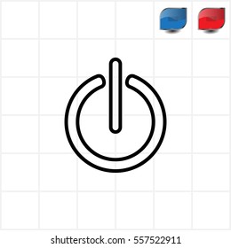 Power on/off line icon. 