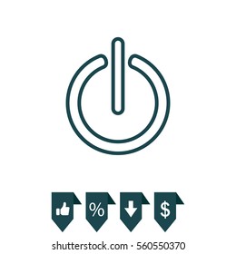 Power on/off line icon. 