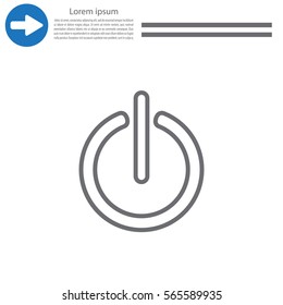 Power on/off line icon. 