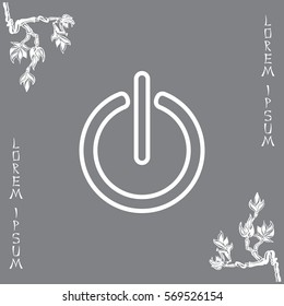 Power on/off line icon. 
