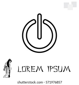 Power on/off line icon. 