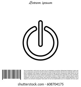 Power on/off line icon. 