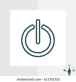 Power on/off line icon. 