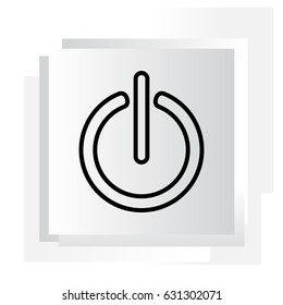 Power on/off line icon. 