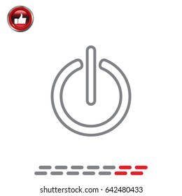 Power on/off line icon. 