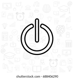 Power on/off line icon. 