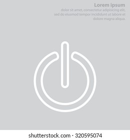 Power on/off line icon. Flat design style.