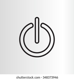 Power on/off line icon. Flat design style.