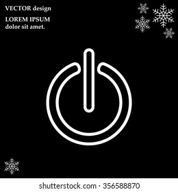 Power on/off line icon. Flat design style.