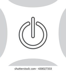 Power on/off line icon. Flat design style.