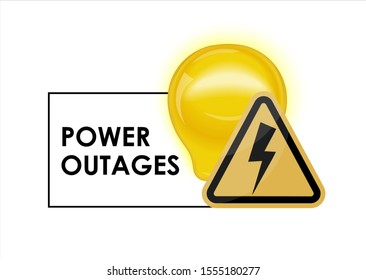 Power Outage Beautiful Triangular Electricity Icon Stock Vector ...